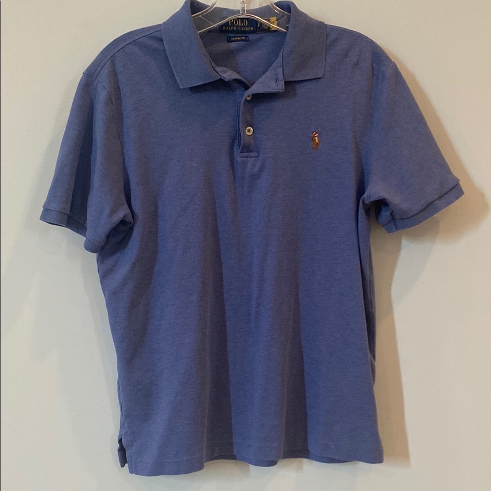 Polo by Ralph Lauren Men's Blue Polo Shirt - Size S